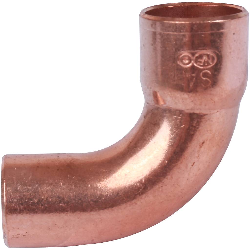 Отвод однораструбный 18 мм / 90° под пайку медный SANHA 15001A18