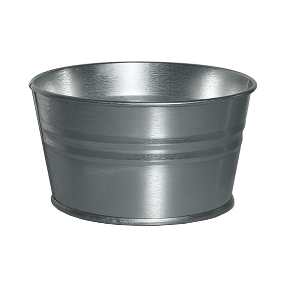 Кашпо оцинк.  1,5 л  d=18,5 см, h=10,5 см (10)