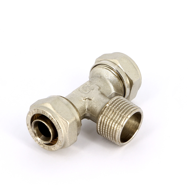 Тройник обжимной НР 20 х 3/4" х 20 UNI-FITT для м/п труб