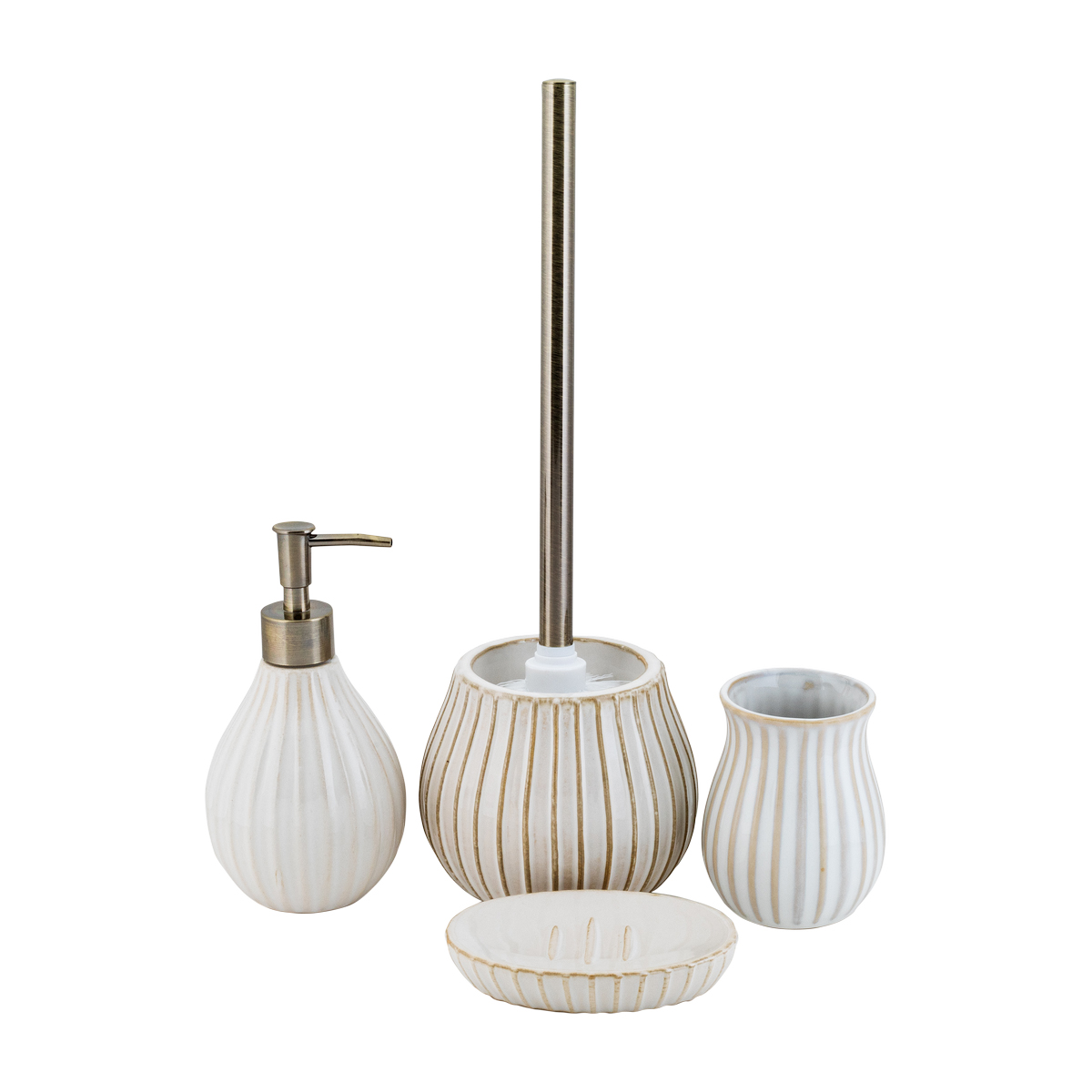 Стакан для ванной комнаты "lotta" керамика (бежевый) (1/12) "swensa" swtk-8053-c