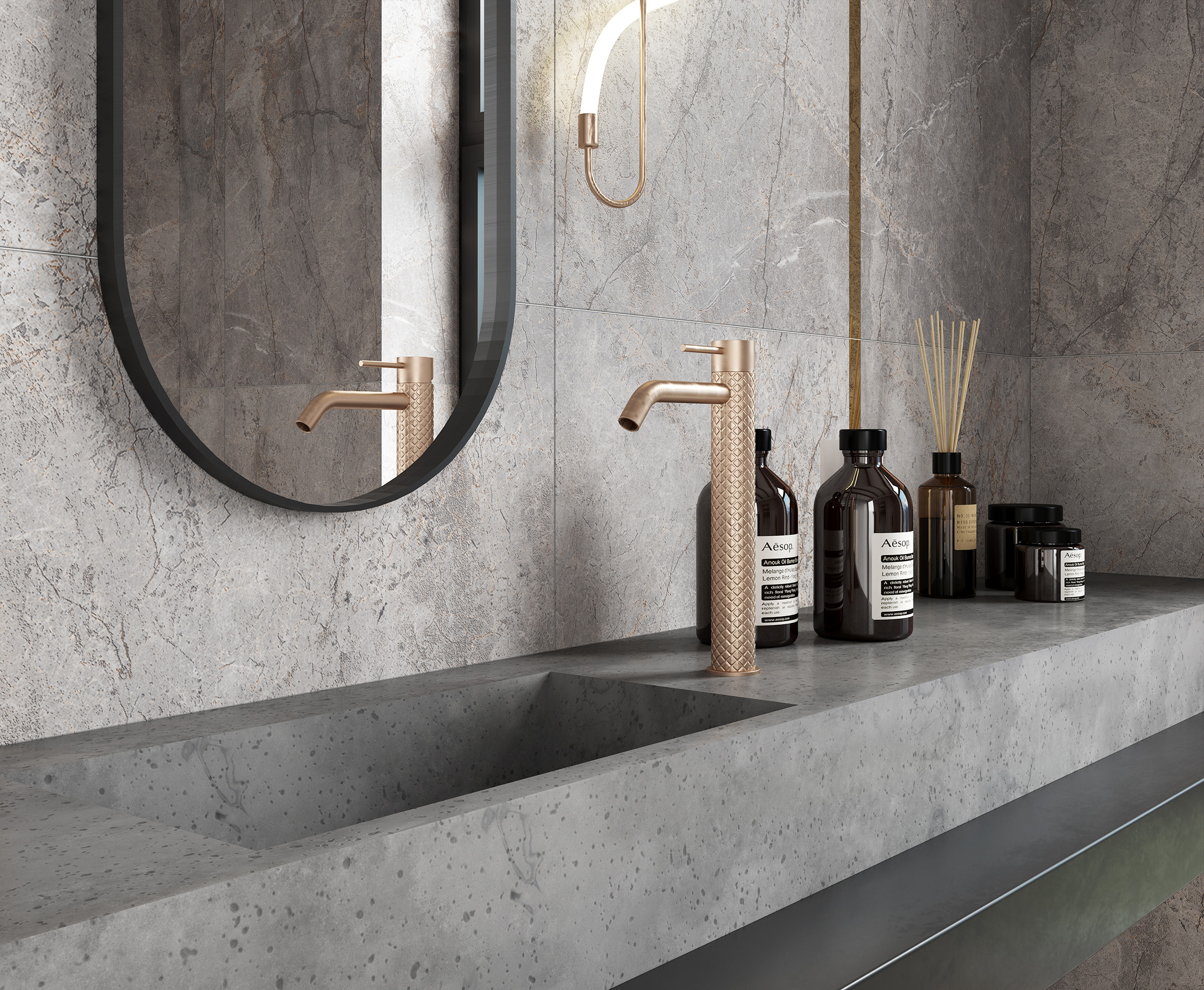 Carved river gray керамогранит карвинг 60x60