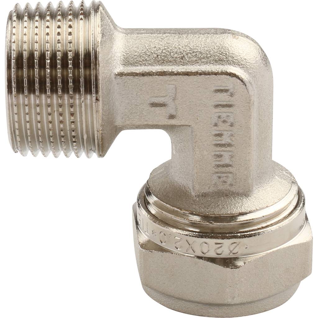 Угол переходной 20 х 3/4'' НР обжимной TIEMME для металлопластиковых труб