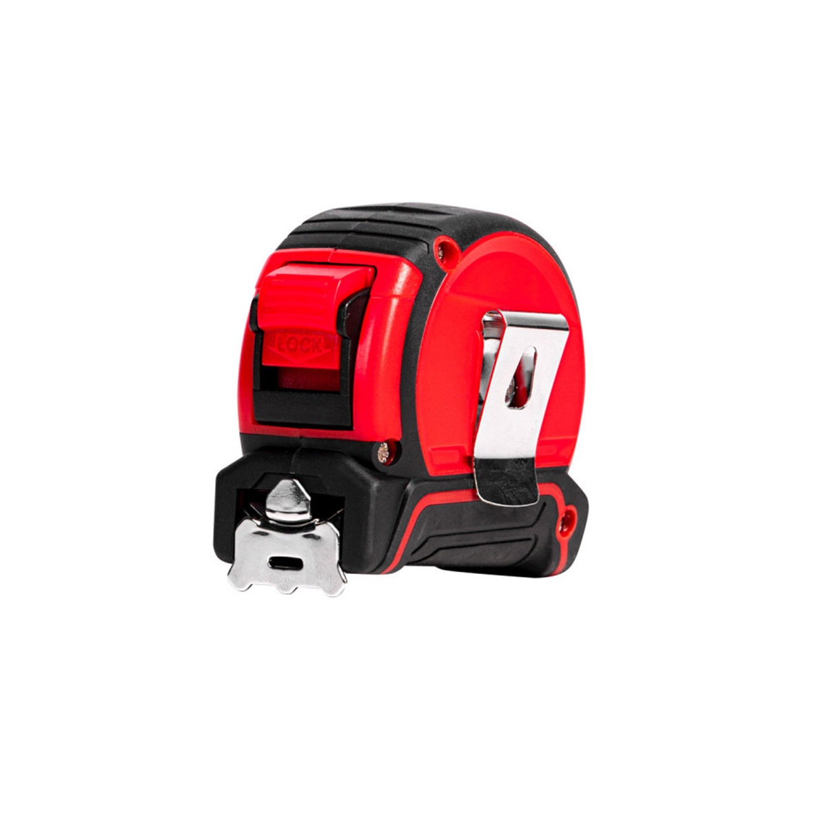 Рулетка с автостопом двухсторонняя шкала 5 м/25 мм обрезин. корпус (1/12/48) "beorol"