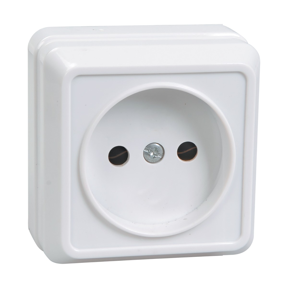 Розетка открыт. уст. "октава" 1 местн. рс20-2-об, 10а, белый (1/36/432) "iek"