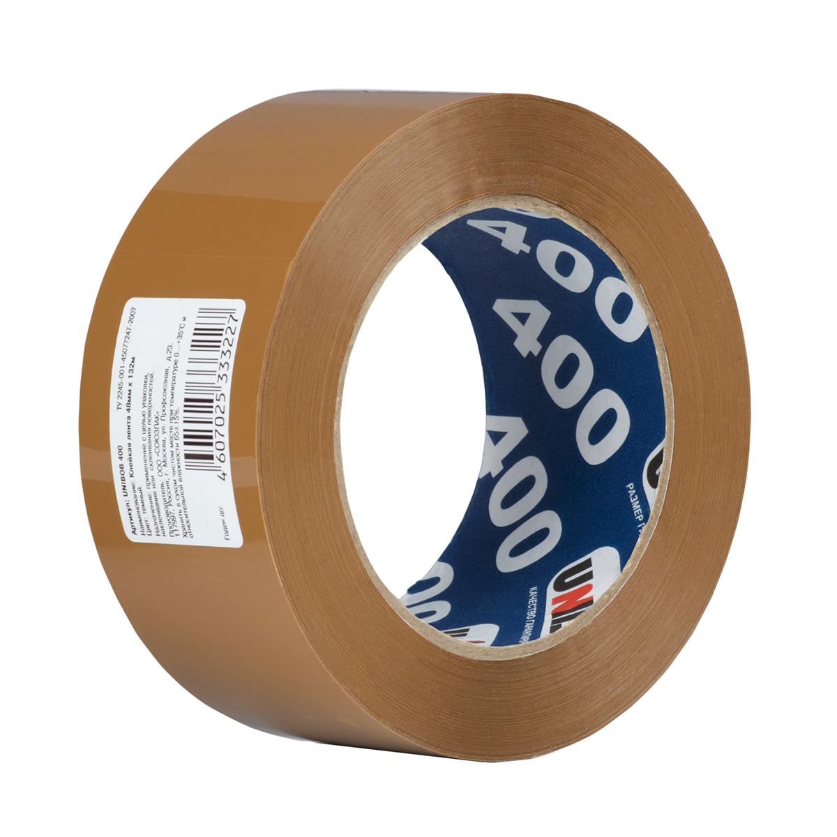 Скотч упаковочный коричневый 48 мм х 132 м (36) "unibob400"