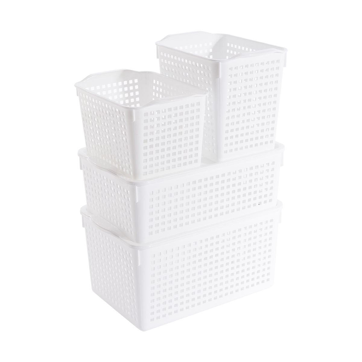 Корзина для хранения "лофт"  2,8 л  20*13,5*16,5 см (белая) (1/12) "виолет"