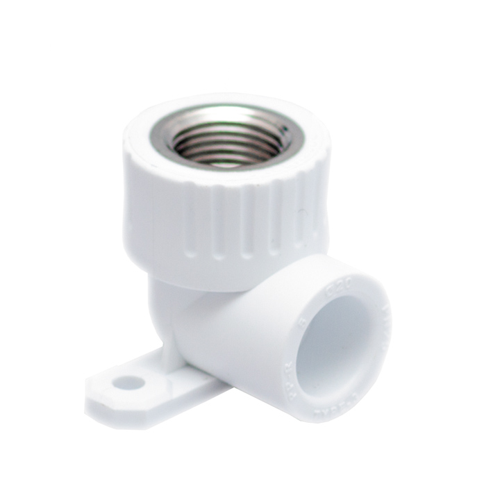 Угол комб. с креплением, внутр. резьба, полипропилен 25 х 3/4" (20/60) "ртп"