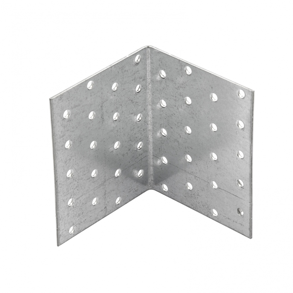 Крепежный уголок равносторонний 2 мм, KUR 80 х 80 х 100 мм Сибртех (46427)