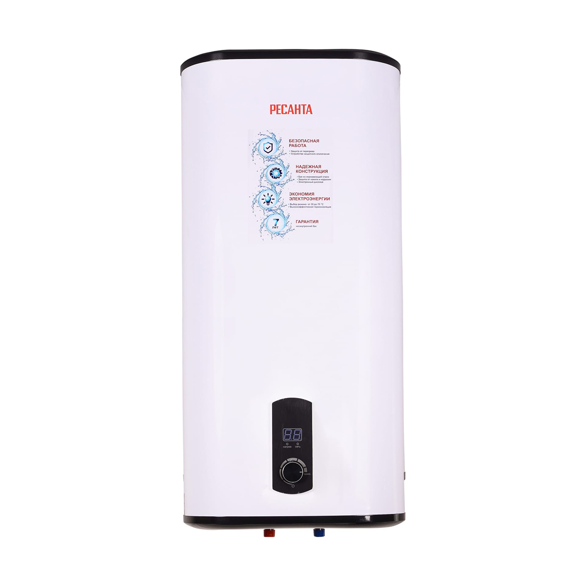 Водонагреватель накопительный вн-100в 100 л, 2 квт (1) "ресанта"
