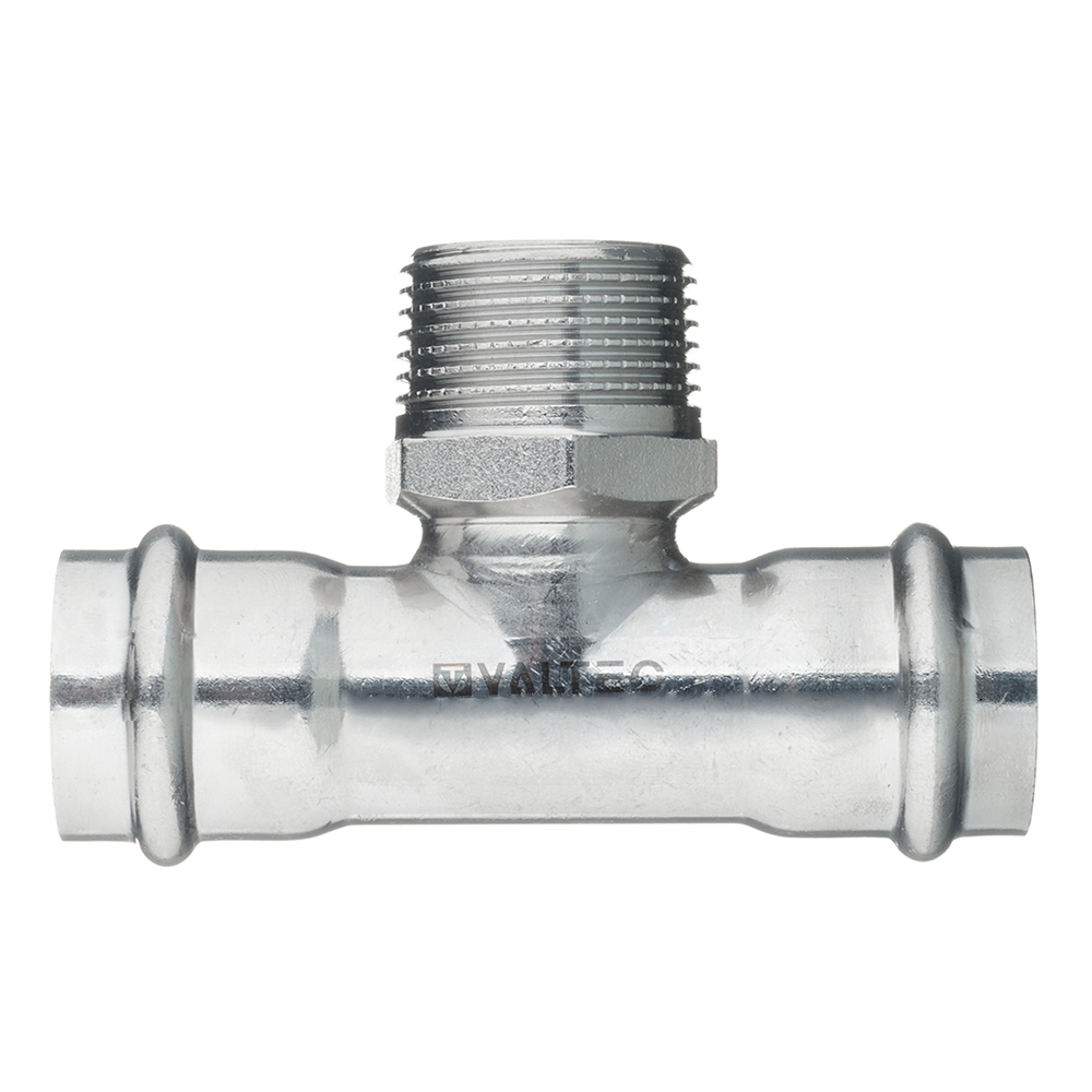 Тройник Н-пресс 35 x 1" x 35 нержавеющая сталь VALTEC