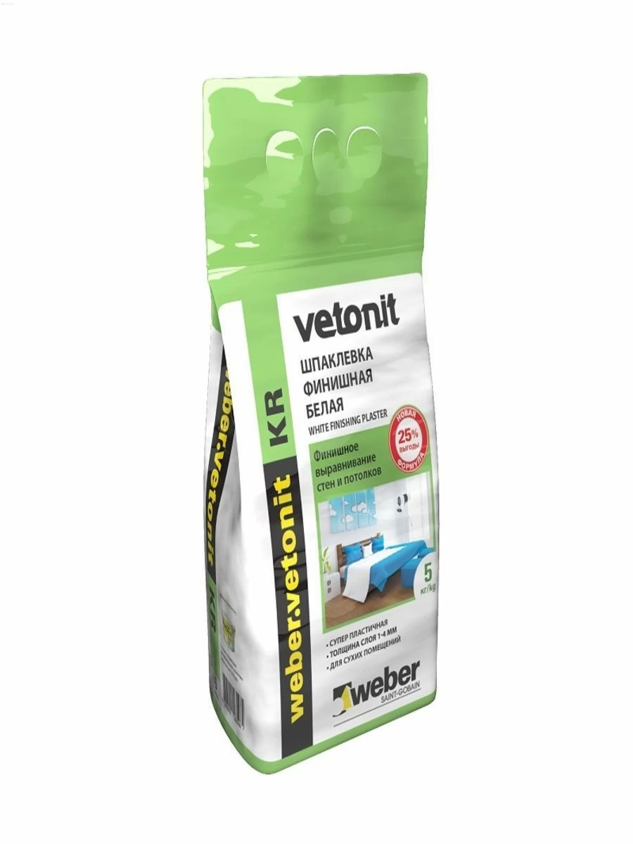 Шпатлёвка Weber.Vetonit KR, 5кг