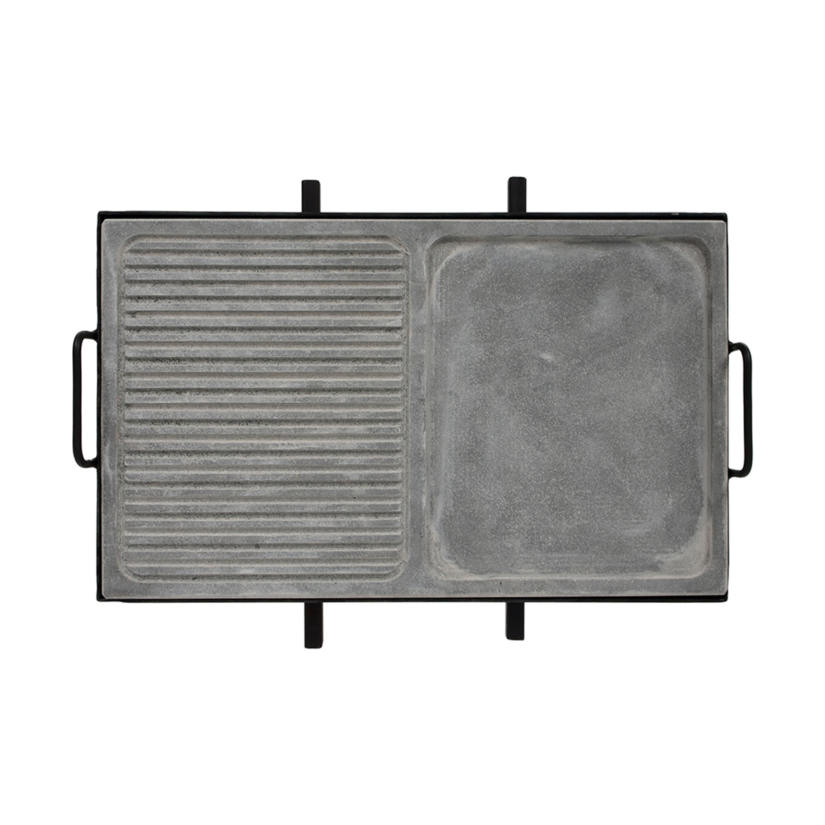 Плита-гриль для мангала 50*30*3 см натур. камень, 2 зоны рельефная + плоская (1) "boyscout" 61580