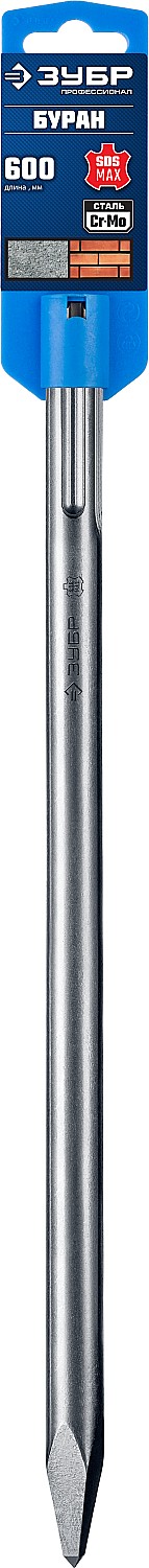 ЗУБР БУРАН, 600 мм, SDS-max, пикообразное зубило, Профессионал (29381-00-600)