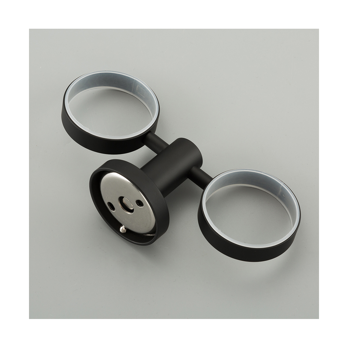 Стаканы для ванной комнаты 2 шт. с держателем f30208, черный (1/20) "frap"