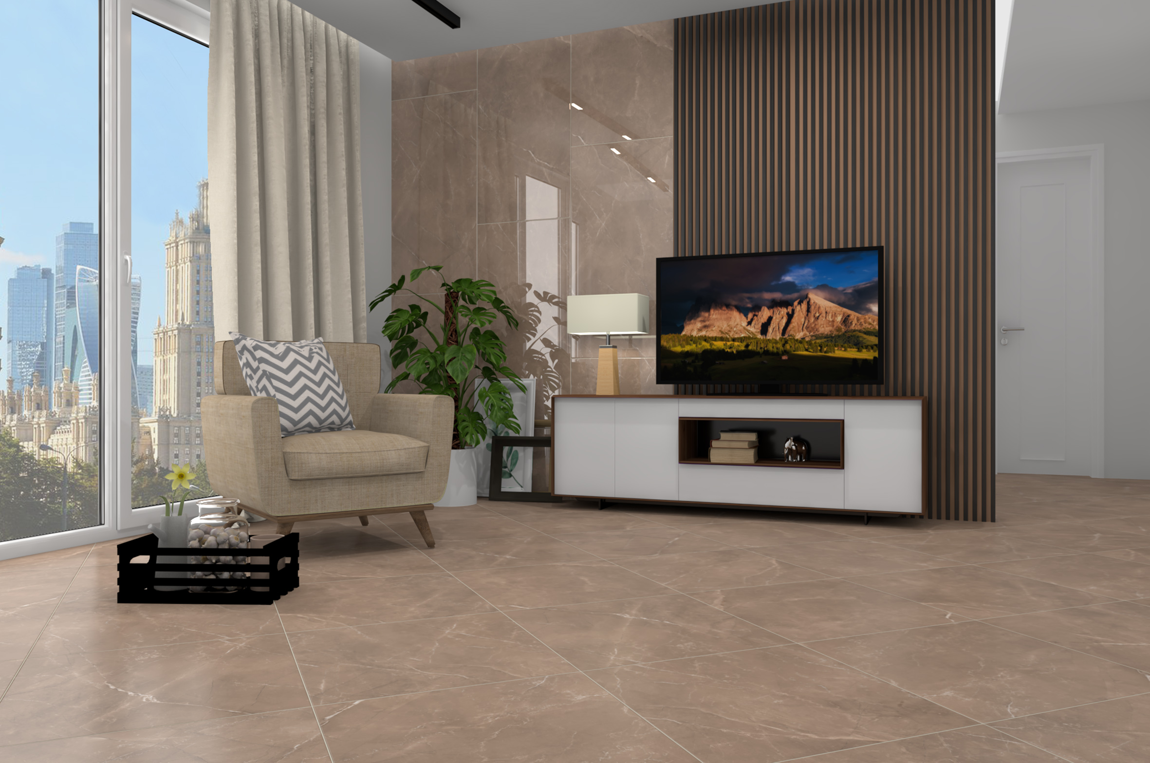 Vitrum choco керамогранит бежевый матовый 60x60