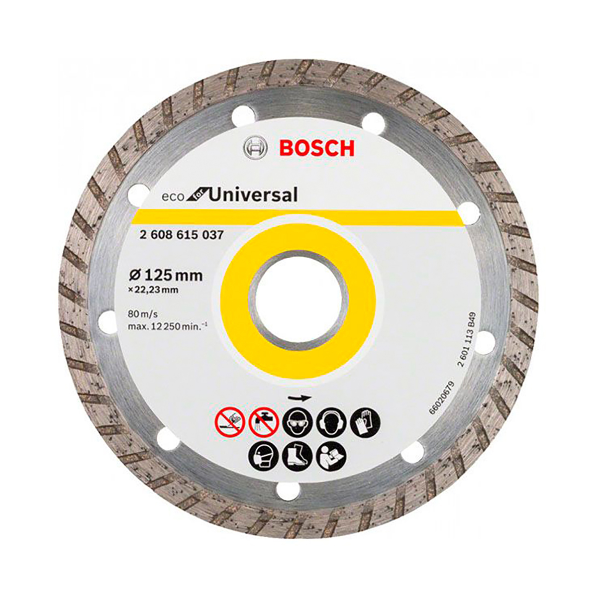 Круг отрезной алмазный универс. "eco universal turbo" 125 х 2,4 х 22,2 мм (1) "bosch" 2608615037
