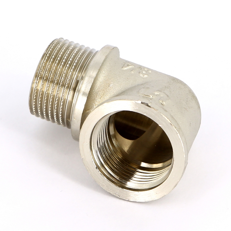 Колено резьбовое ВН 3/4" x 3/4" с упором, никель UNI-FITT