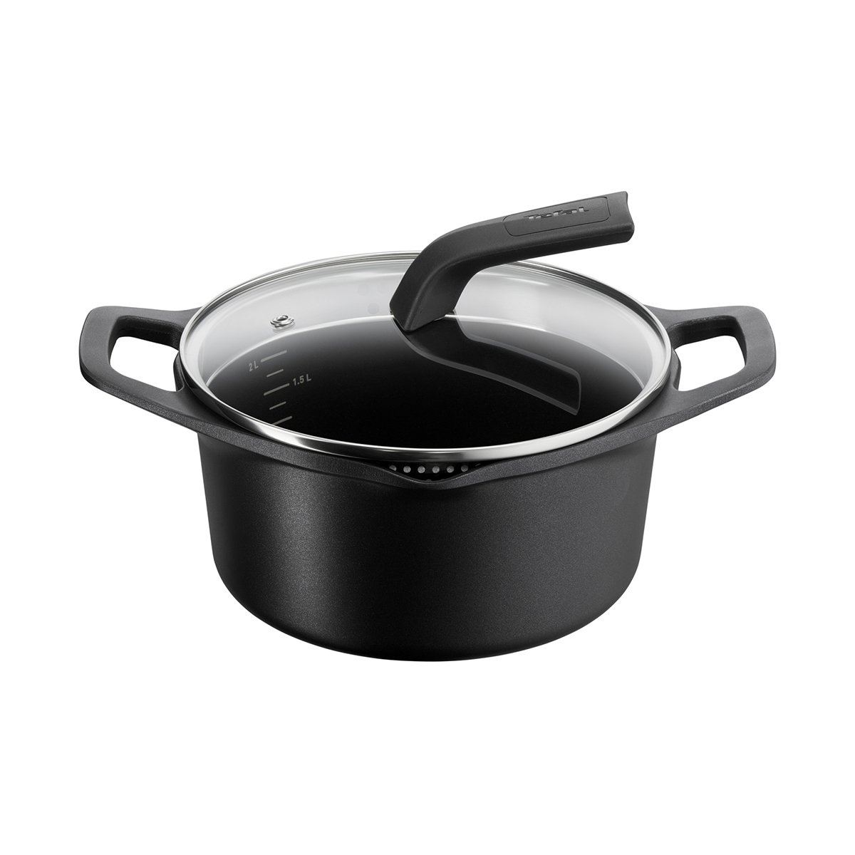 Кастрюля антипригарн. "delicio" 4,3 л стекл. крышка 24 см (1/2) "tefal" e2324674