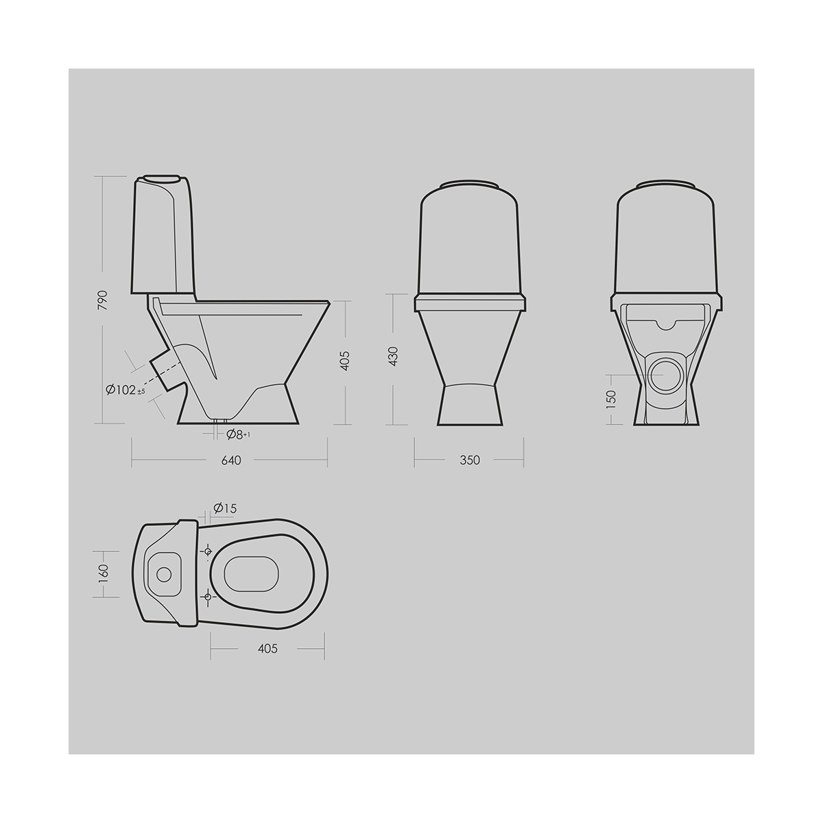 Унитаз напольный "classic" белый "sanita luxe"  wc.cc/classic/2-dm/wht.g/s1