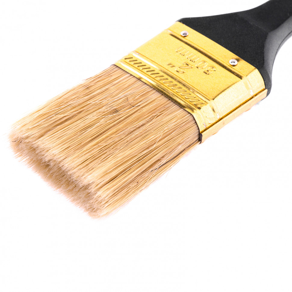 Кисть плоская "Профи" 2", натуральная щетина, пластмассовая ручка MTX (83162)