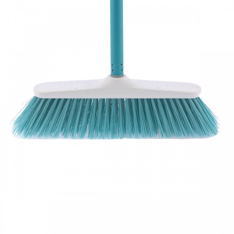 Щетка пластмассовая для подметания пола, 270 мм, "Classic" бирюзовая щетина, c черенком, 120 см, D 22 мм Elfe (93544)