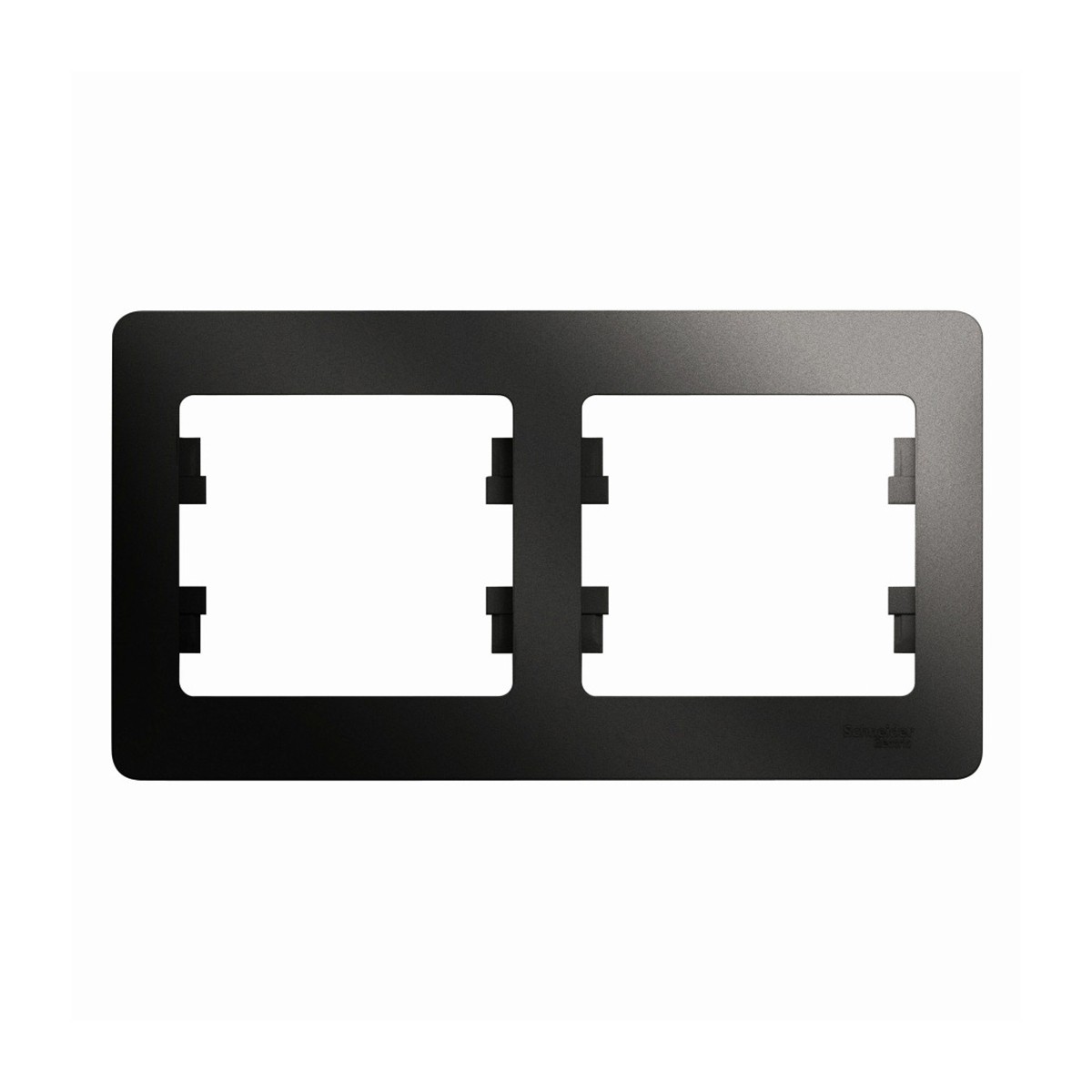 Рамка "glossa" 2-х местн. горизонтальная, антрацит (1/30/180) "schneider"