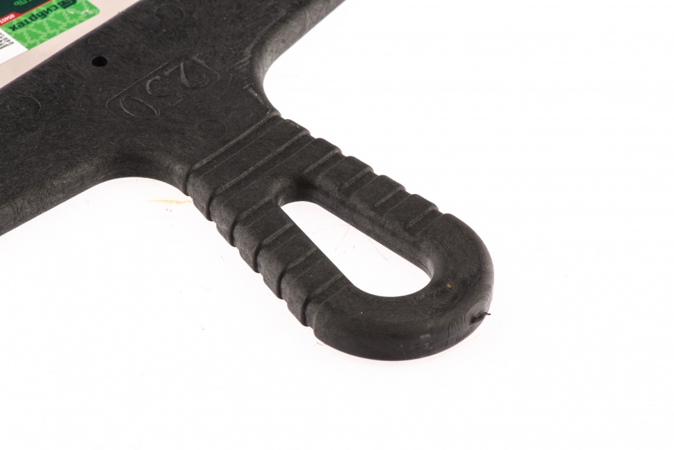 Шпатель из нержавеющей стали, 250 мм, зуб 4 х 4 мм, пластмассовая ручка Сибртех (85457)