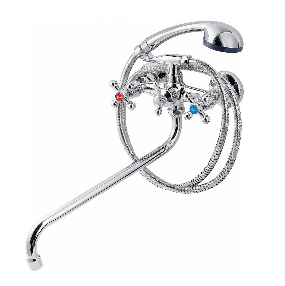 Смеситель для ванн fzs-428-54 длинный излив, двухвентильный (1/10) "fauzt"