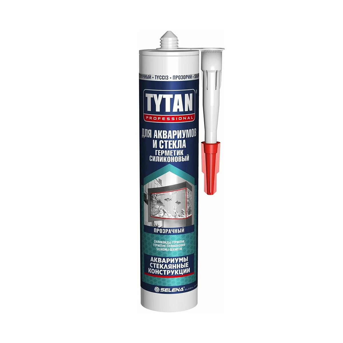 Герметик силикон. для аквариумов и стекла прозрачн. 280 мл (12) "tytan professional"