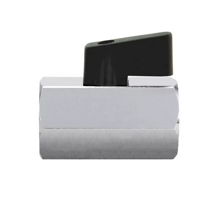 Мини-кран шаровый ITAP MINI 1/4'' ВВ черный флажок