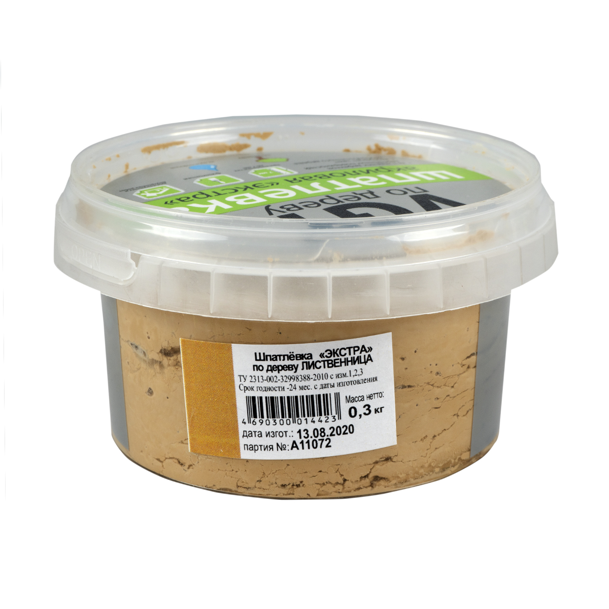 Шпатлевка по дереву "экстра" лиственница 0,3 кг (6) "вгт"