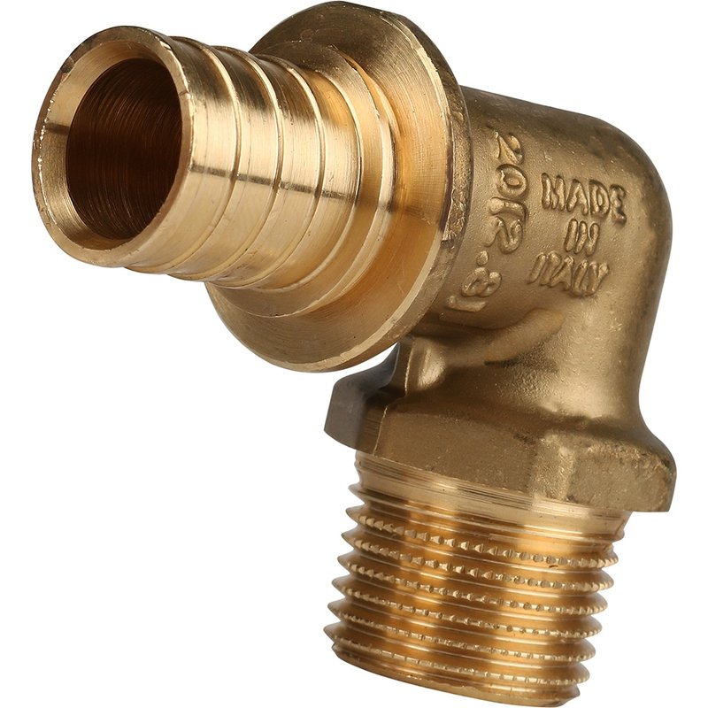 Угол переходной 20 x 1/2" НР аксиальный для труб PE-X STOUT