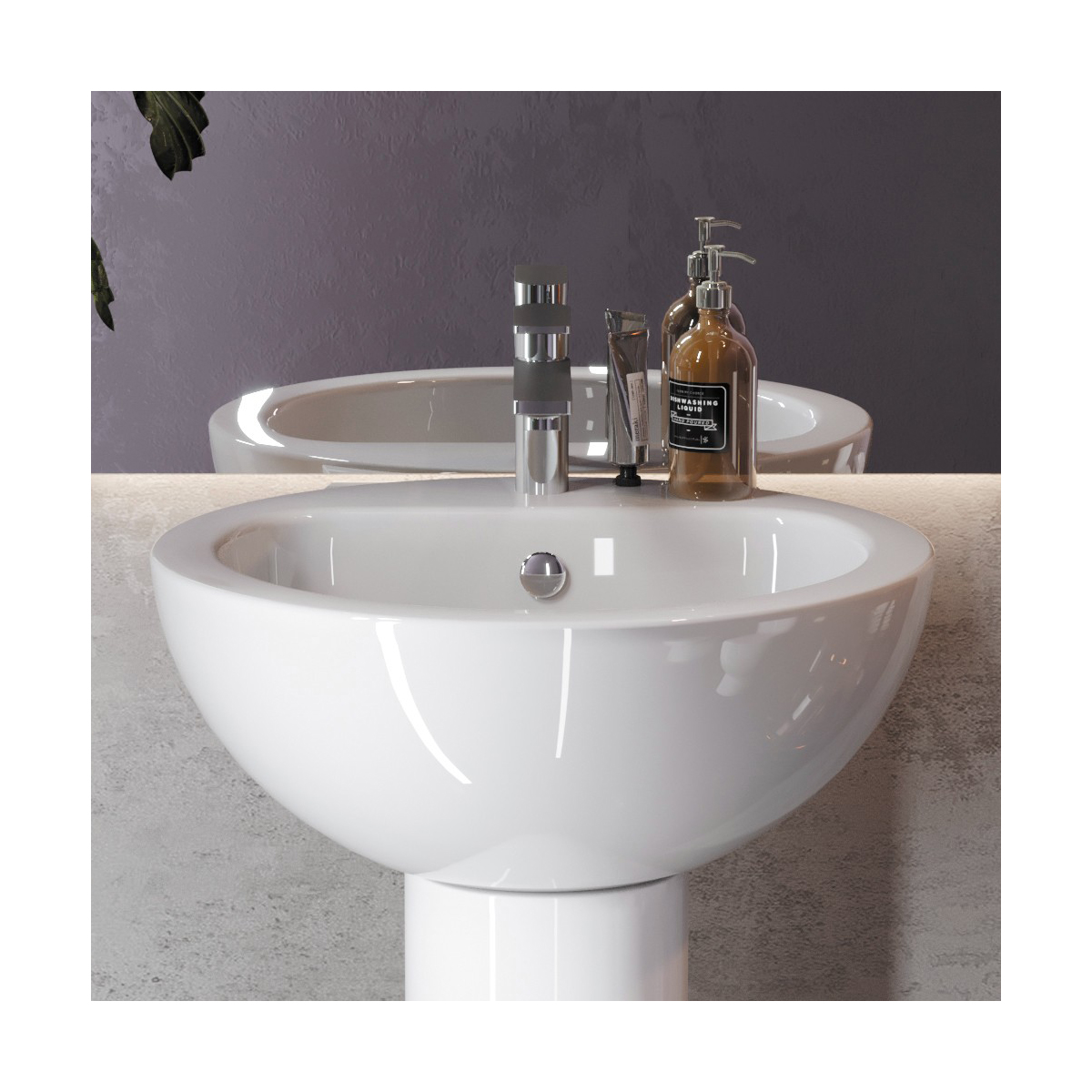 Раковина "art" белая "sanita luxe"  wb.pd/art/50-c/wht.g/s1