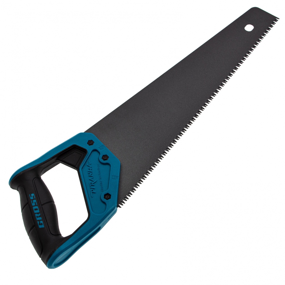 Ножовка по дереву "PIRANHA", 400 мм, 7 TPI, 3D-зуб, тефлоновое покрытие полотна, двухкомпонентная рукоятка Gross (24113)