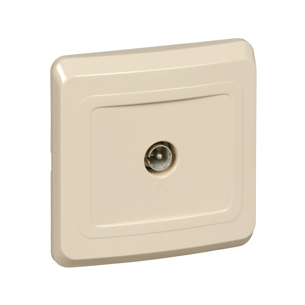 Розетка телевизионная "этюд" коннектор, кремовый (1/12/144) "schneider"