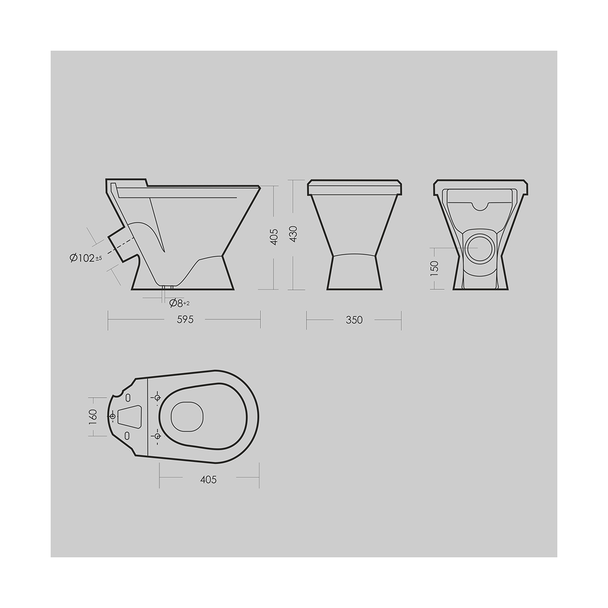 Унитаз напольный "classic" белый "sanita luxe"  wc.cc/classic/2-dm/wht.g/s1