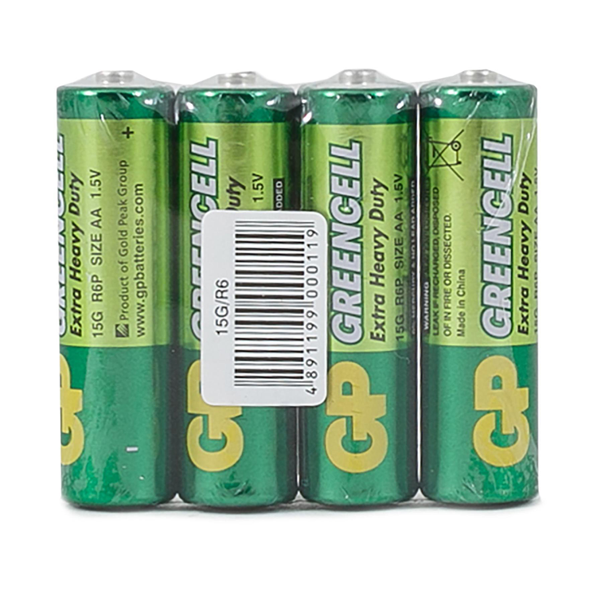 Батарейка gp greencell 15g-os4  тип аа (4 шт. в слюде) (10/250)