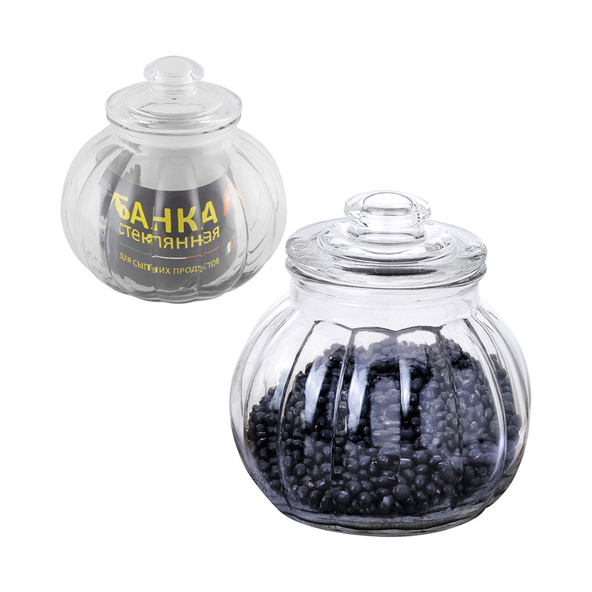 Банка для сыпучих продуктов "bolla" 2,25 л с крышкой, стекло (1/12) "mallony"