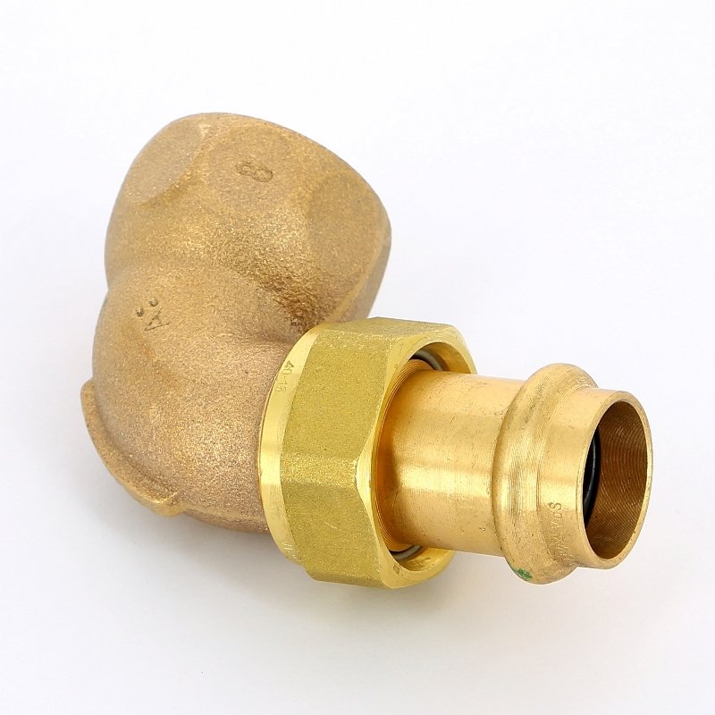 Угол пресс-В 22х1' с разъемным соединением и плоской прокладкой Sanpress VIEGA