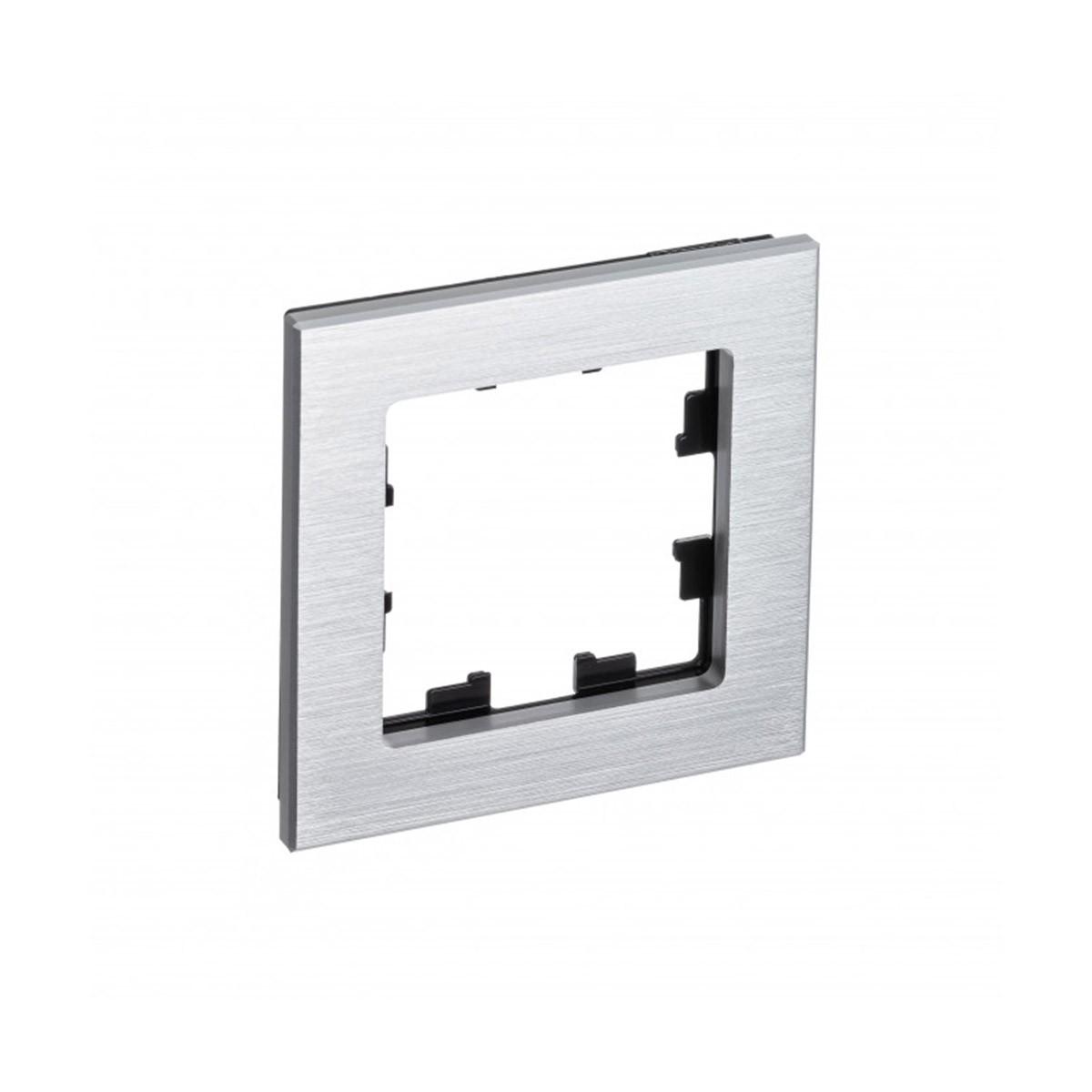 Рамка "atlasdesign nature" 1 местн. универс., металл, серебро (1/15/30) "schneider"