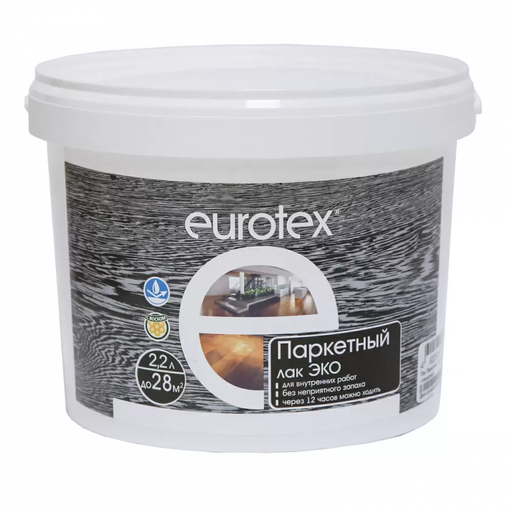 Eurotex Эко лак паркетный акриловый, матовый (2,2л)