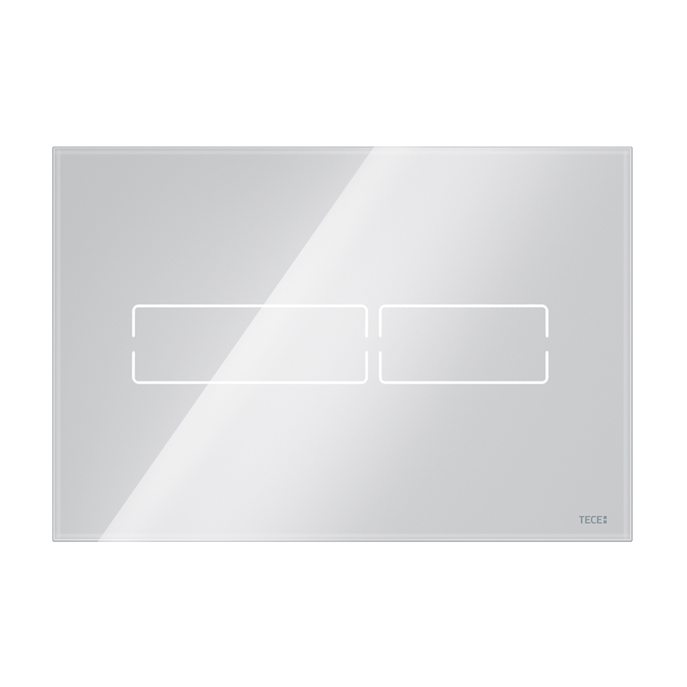 Стеклянная панель смыва TECElux Mini с сенс. приводом, белая, для инсталляции, 220 x 150 x 8 мм