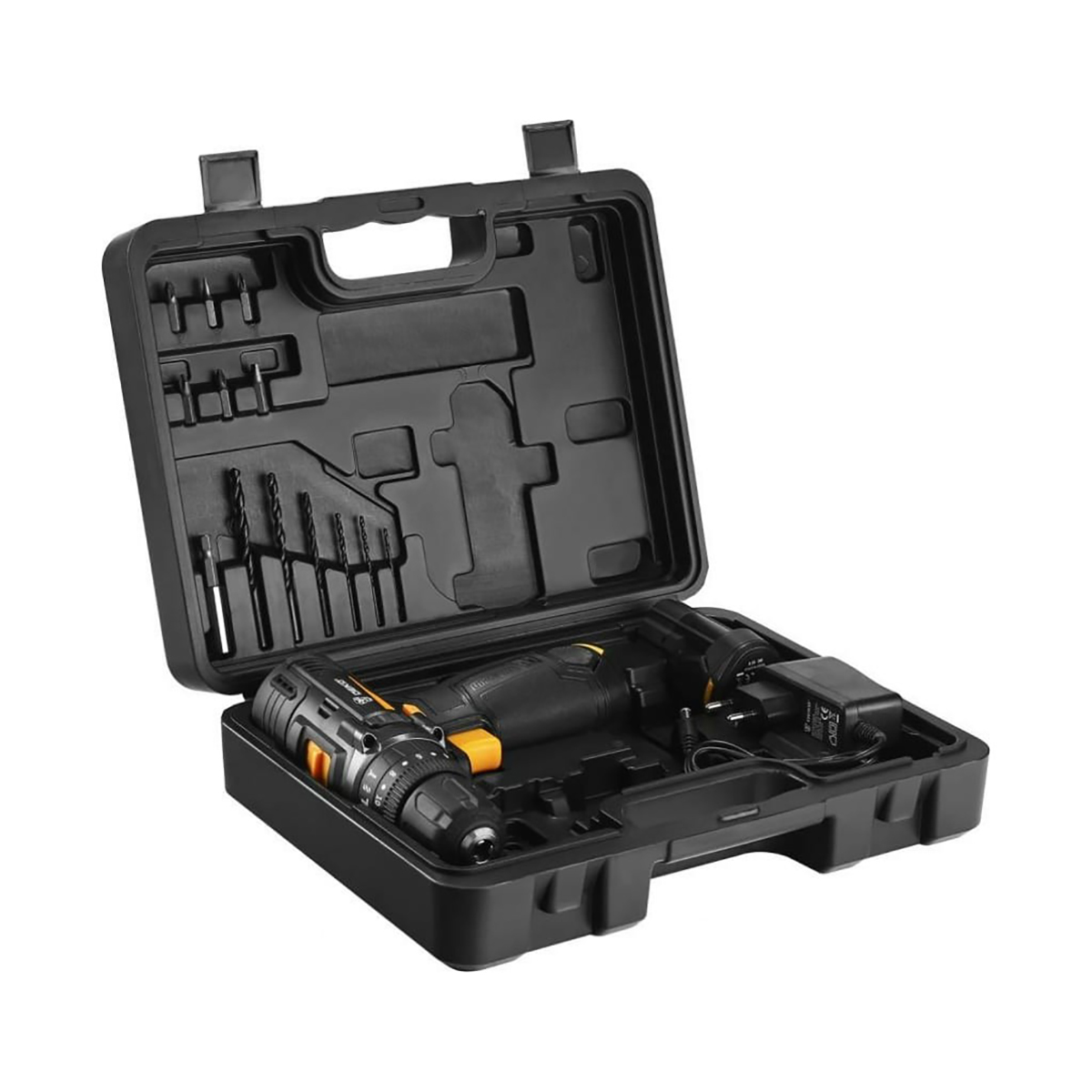 Дрель-шуруповерт ударн. аккум. gcd12du set4 с набором инструментов 13 предм. (1) "deko" 063-4038