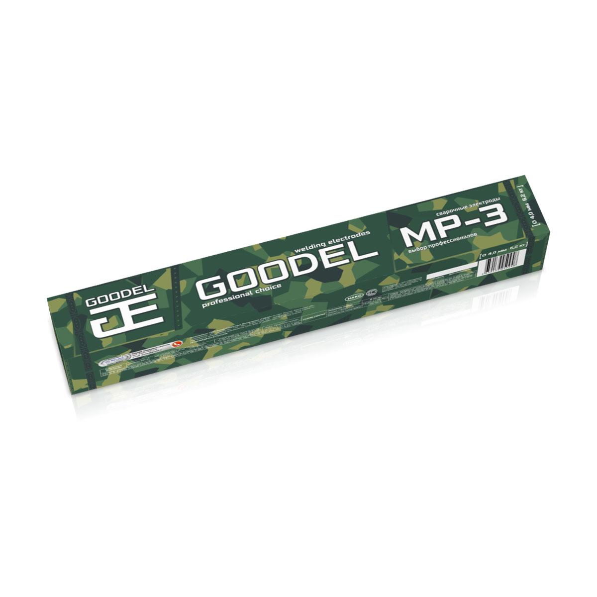 Электроды мр-3 d4 мм х 6,2 кг (зеленые) (1) "goodel"