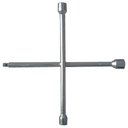 Ключ-крест баллонный, 17 х 19 х 21 мм, под квадрат 1/2, толщина 14 мм Сибртех (14258)
