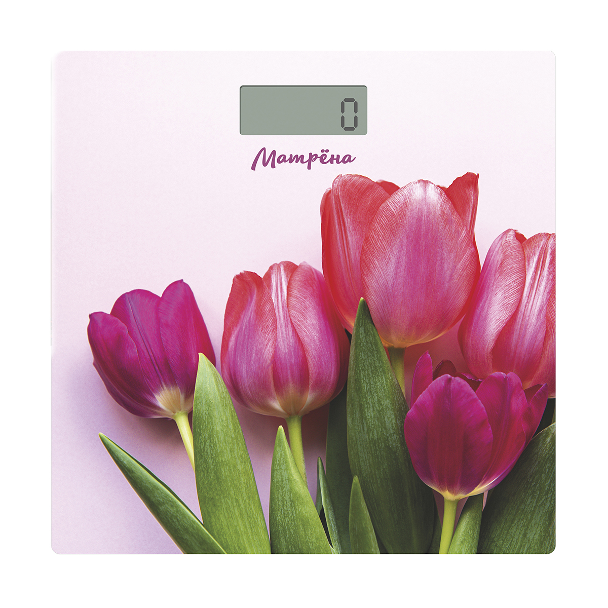 Весы напольные электронные "матрёна" ма-090 (тюльпаны) (1/8)