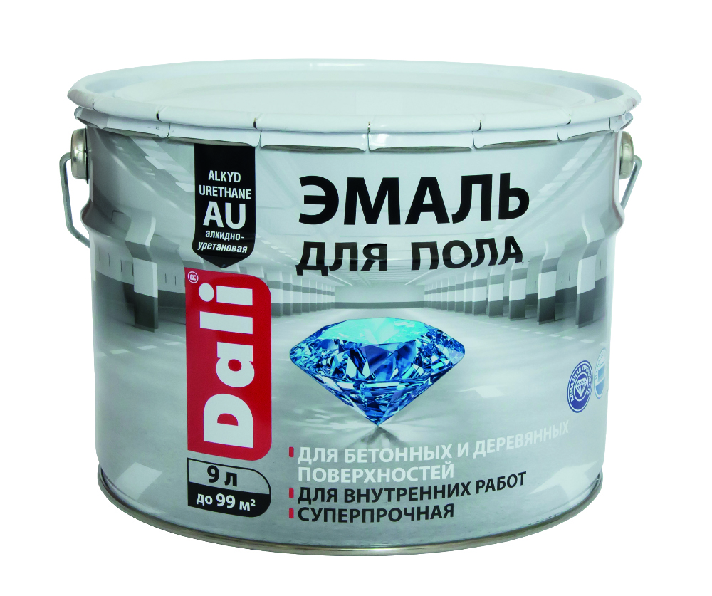 Эмаль "dali" для пола  база a  9 л (1) "рогнеда"