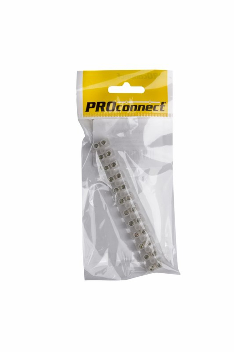 Колодка клеммная кв-6  6а, полиэтилен (белая) (1/500) "proconnect" 07-5006-9