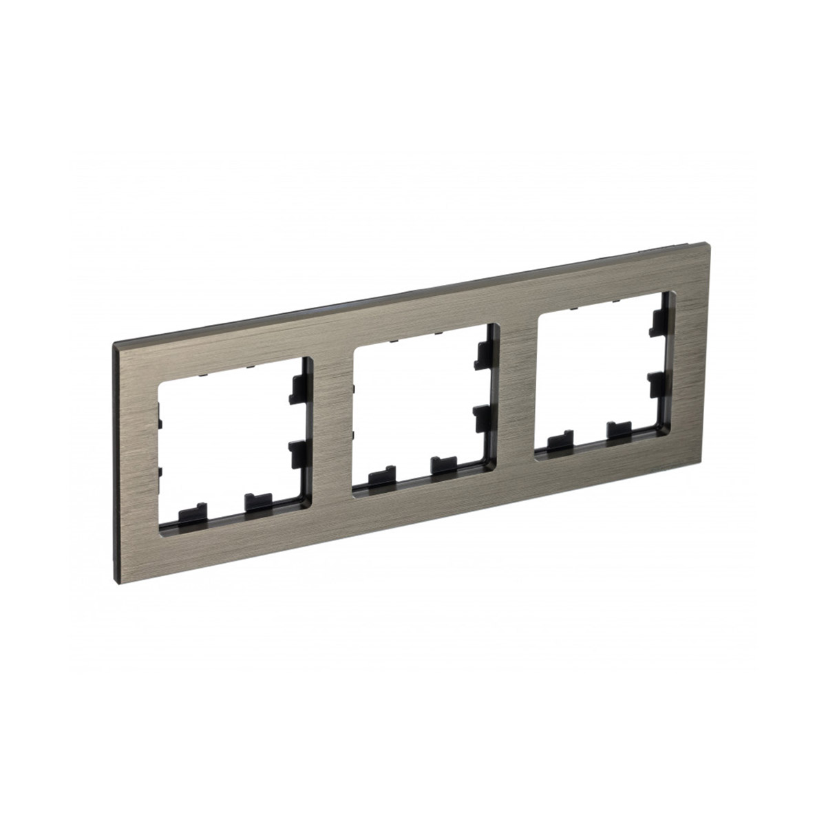 Рамка "atlasdesign nature" 3-х местн. универс., металл, латунь (1/6/12) "schneider"