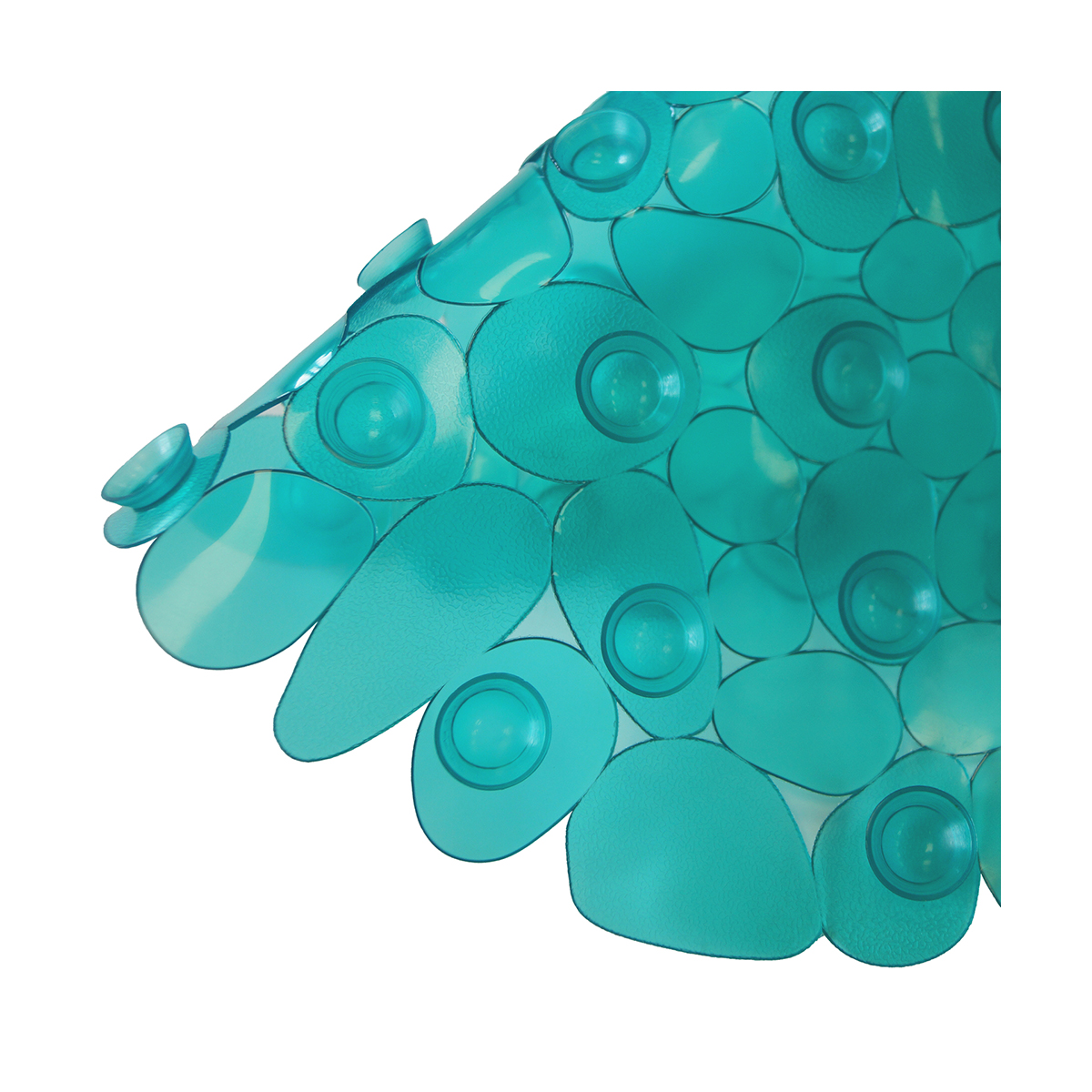 Коврик в ванну противоскользящий "морская галька" 36*69 см (голубой) (1/10)